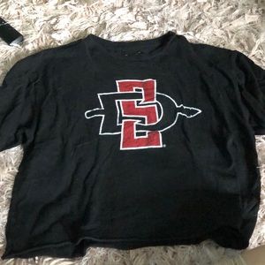 Black SDSU crop top